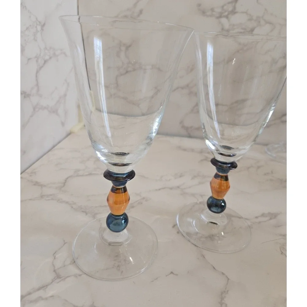 MIKASA‎ CRYSTAL GOBLETS KENSINGTON CLEAR WATER/ICE TEA/ WINE GLASSES 2   (1999)